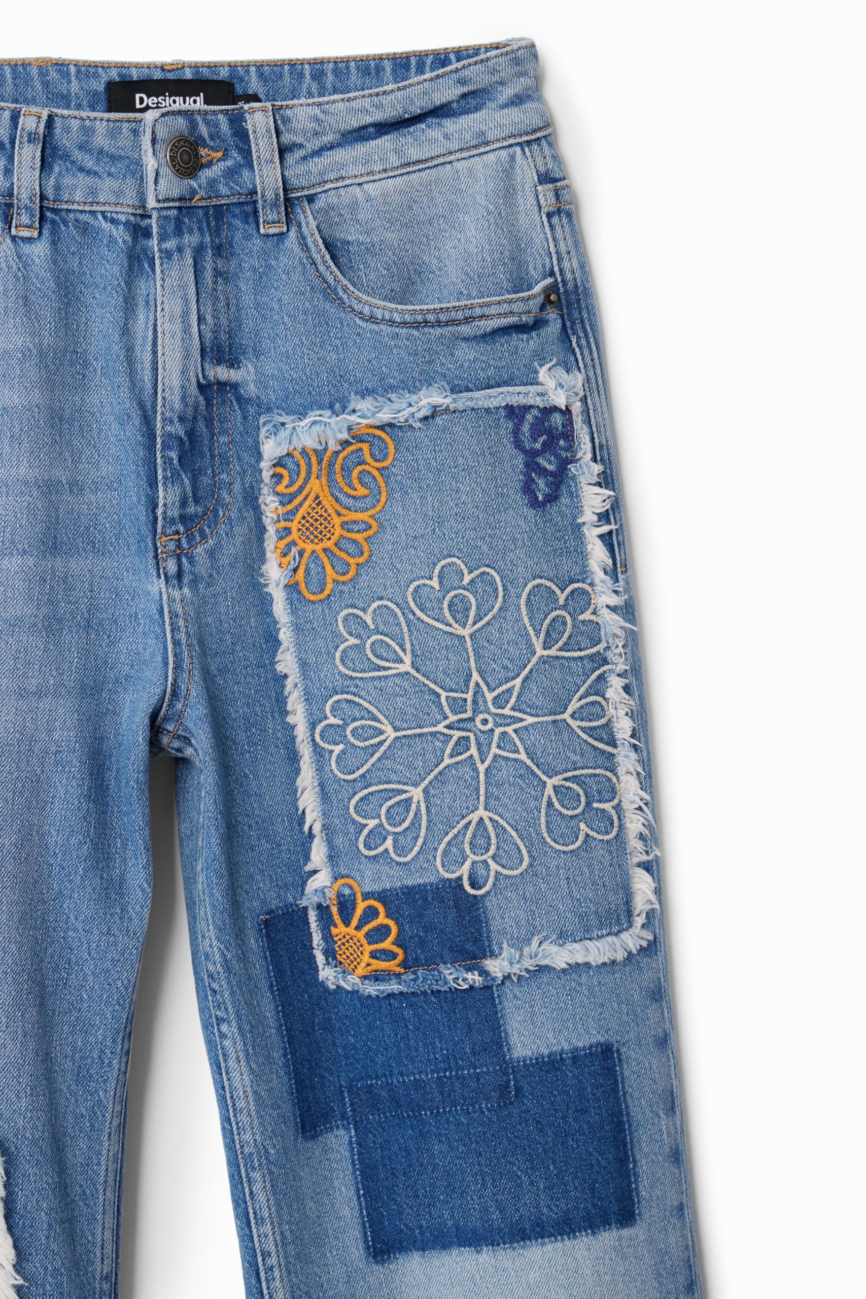 Desigual Pantalón Vaquero Largo para Mujer - Jeans Mujer