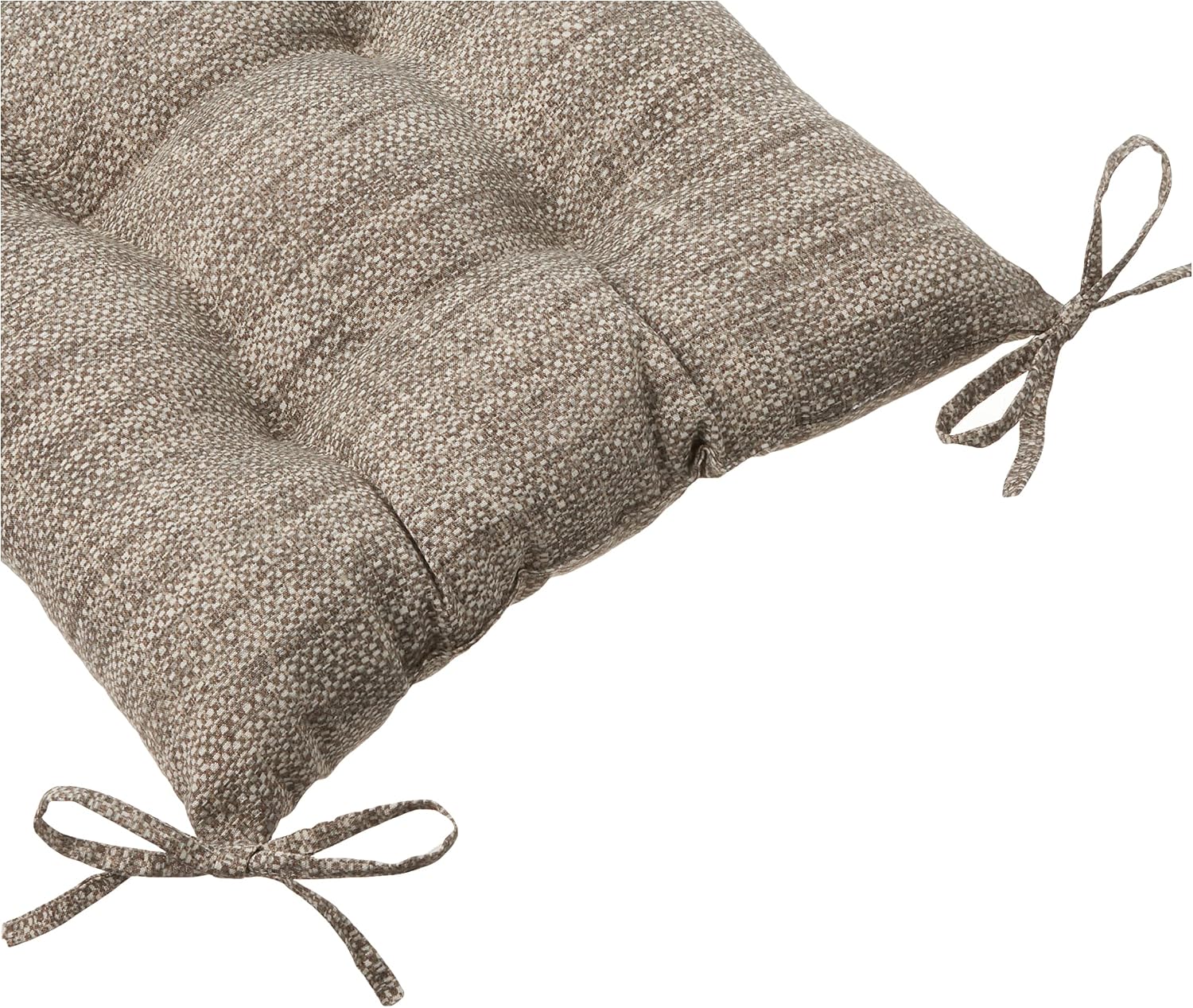 Pillow Perfect Remi Solid Indoor/Outdoor Wicker Patio Seat Cushion Reversible, Weather and Fade Resistant, Square Corner - 18.5" x 19", Grey, 2 Count