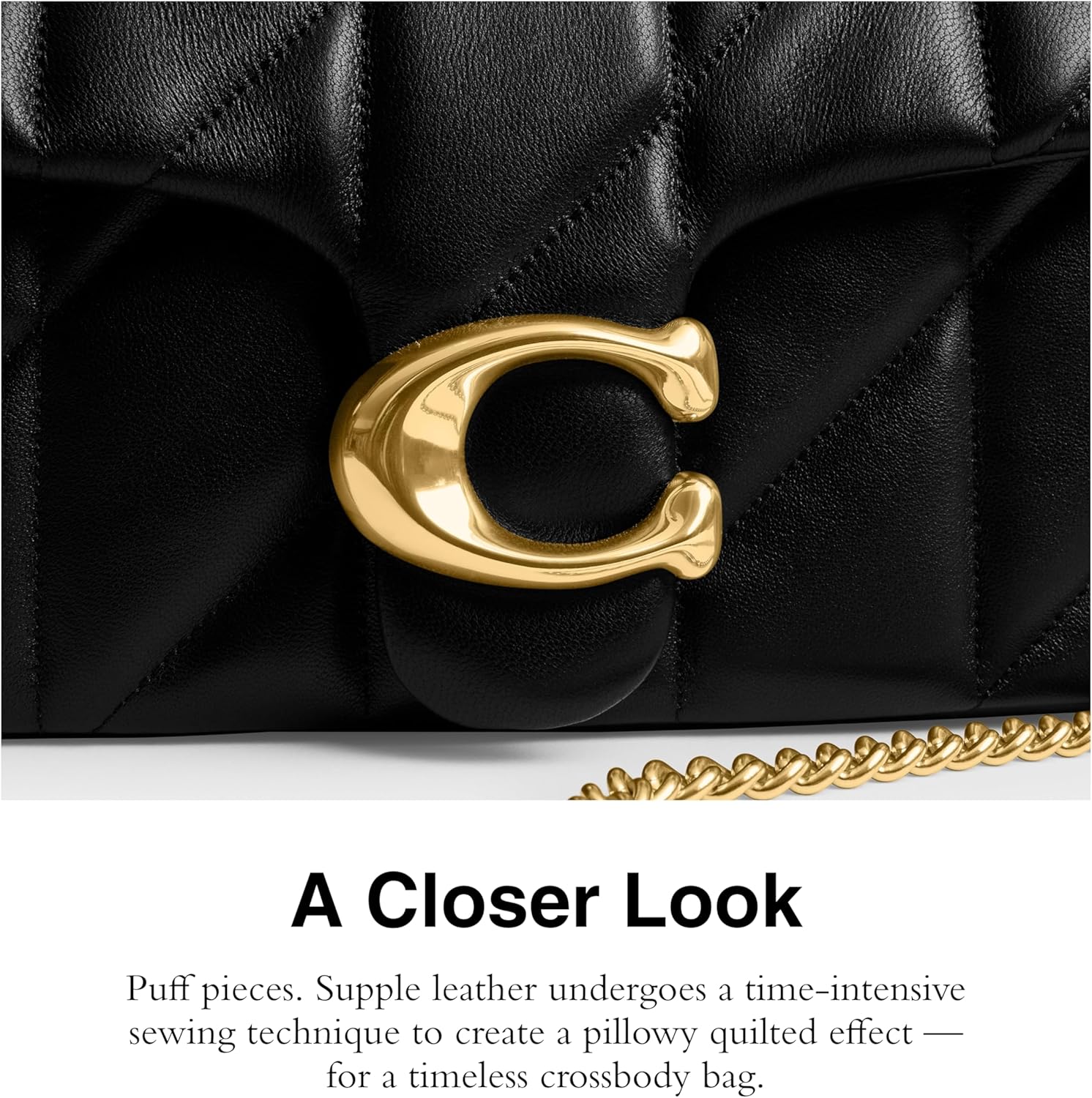 COACH Tabby Chain Crossbody Bag 19 With Quilting - Image 5