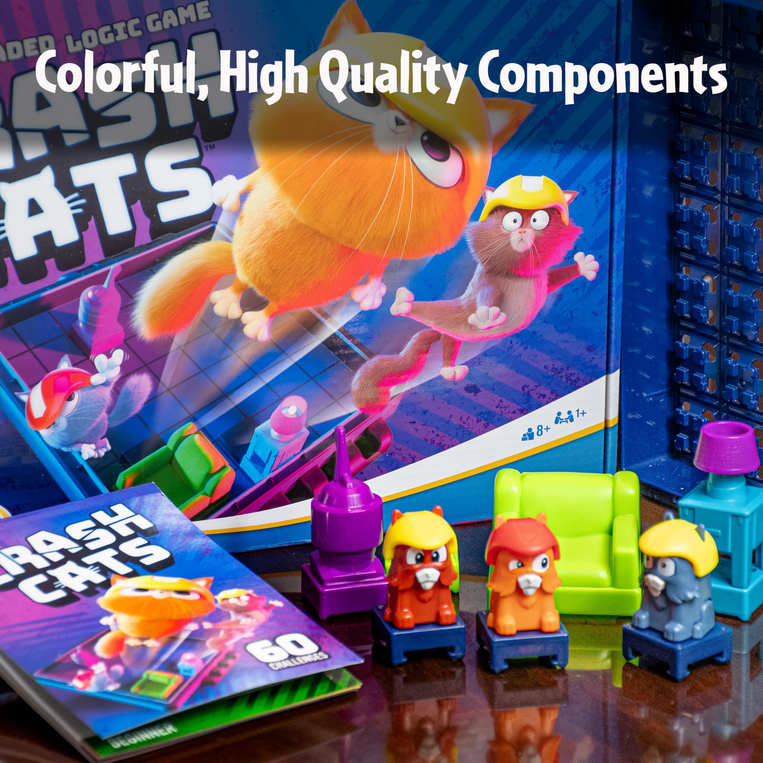 ThinkFun Crash Cats - Das super lustige federbelastete Logikspiel für Kinder ab 8 Jahren