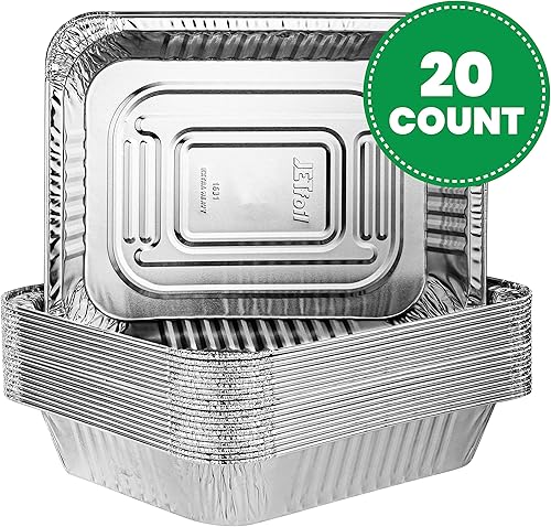 Miniatura 9 de PLASTICPRO Sartenes desechables de papel de aluminio pesado de 9 x 13 pulgadas, tamaño medio, utensilios de cocina perfectos para hornear pasteles,