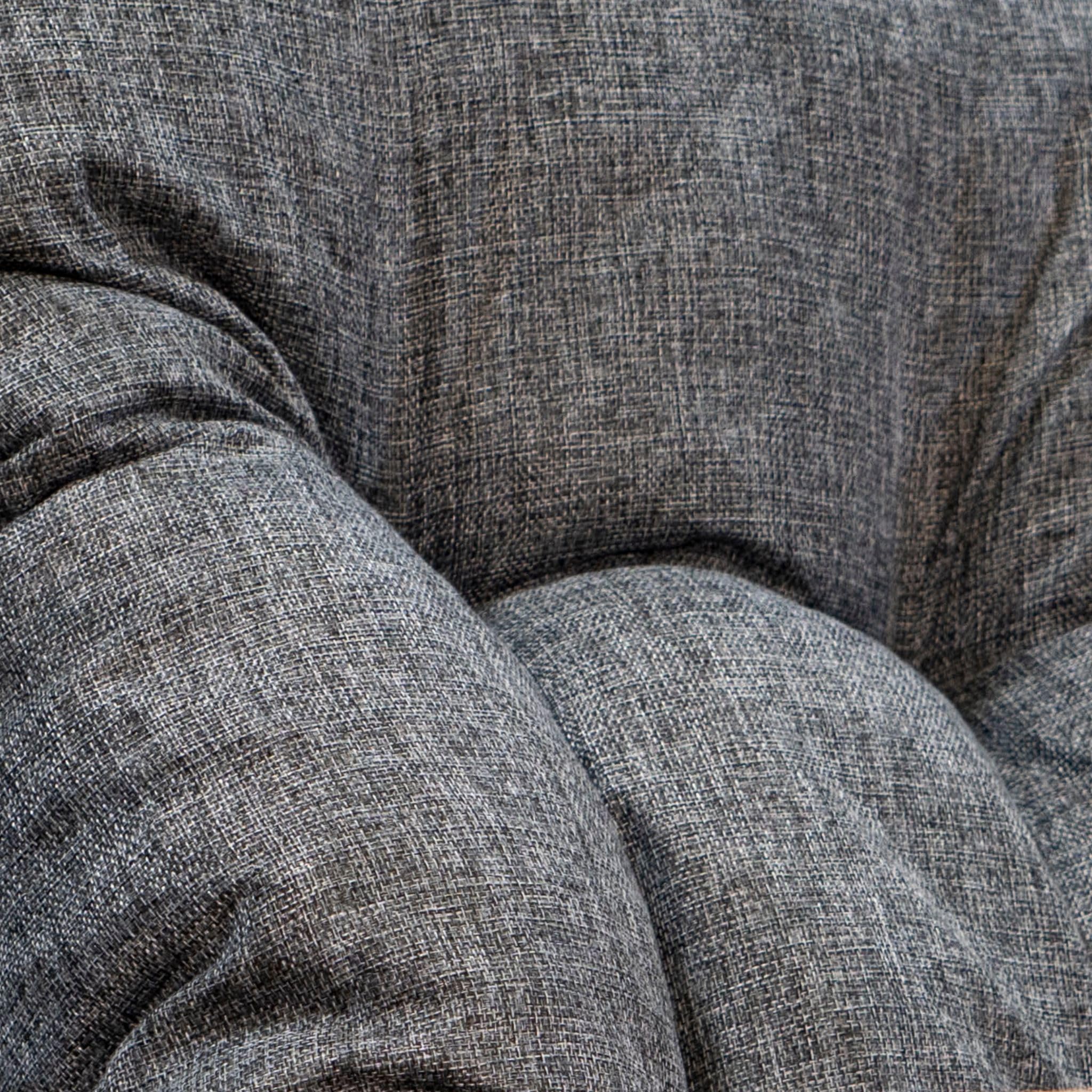 bananair - Coussin Bain de Soleil Chaise Longue - Épais, Ultra Confortable, Design Matelassé - Fabriqué en France - Matelas Transat avec Scratchs, Facile à Installer (185x60x15 cm, Gris)