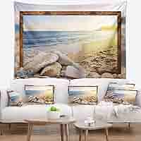Amazon.com: Designart Framed Effect Beach Rocks, X-Large/80