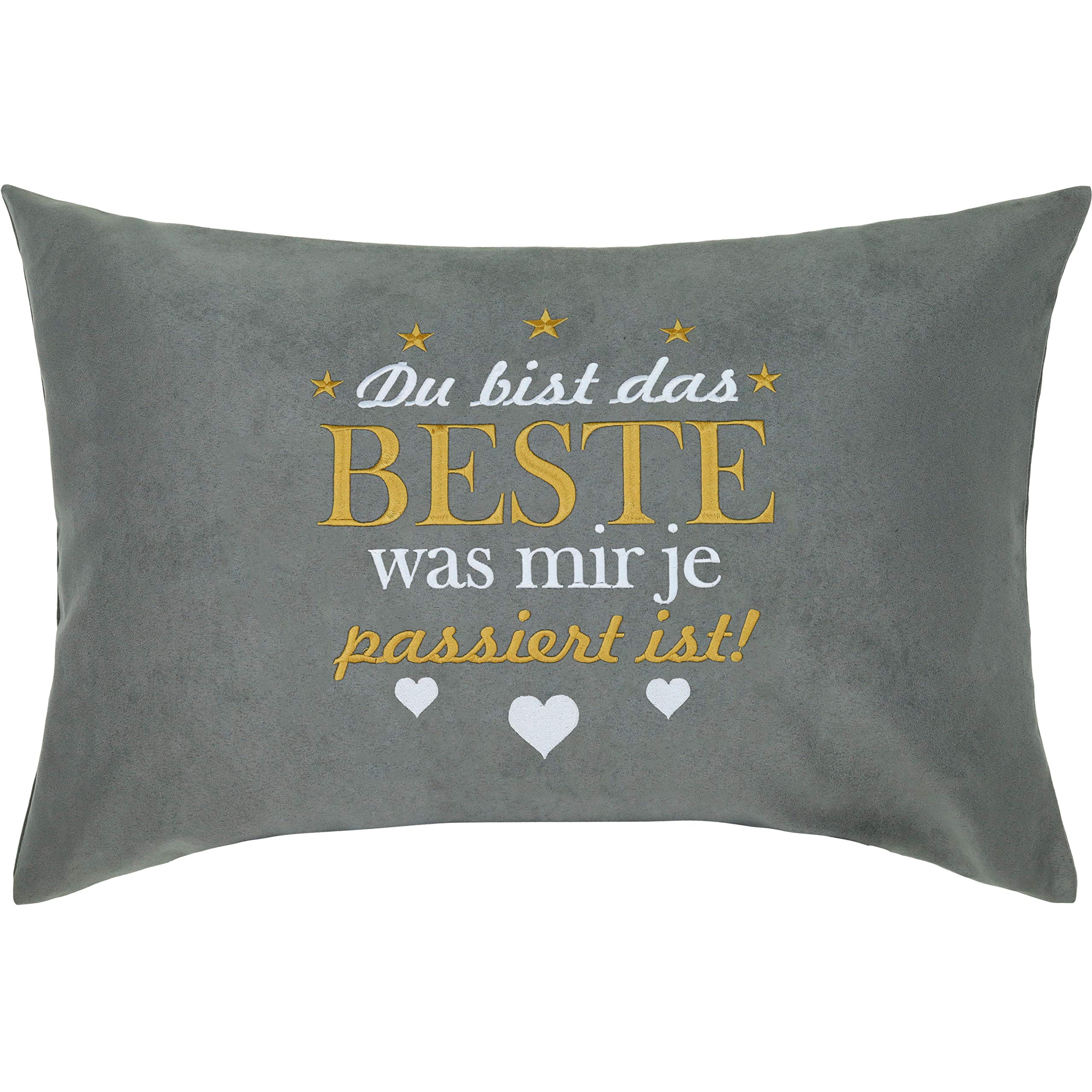 Coussin avec housse 40 x 60 cm coussin décoratif avec rembourrage gris