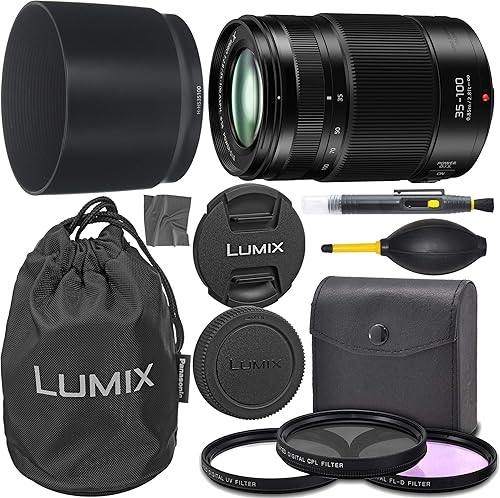 Panasonic Lumix G X Vario 1.378-3.937in f2.8 II Power O.I.S. Lente (H-HSA35100) 1.378 3.937in f2.8 4 lente de zoom teleobjetivo sin espejo + AOM