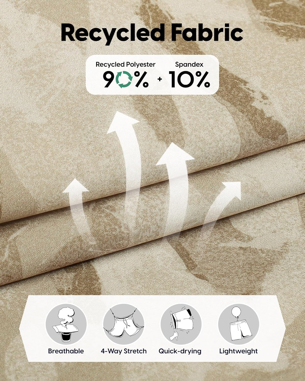 maamgic Men's 5'' Athletic Shorts 2 in 1 Running Shorts Recycled Polyester Workout Shorts - Image 3