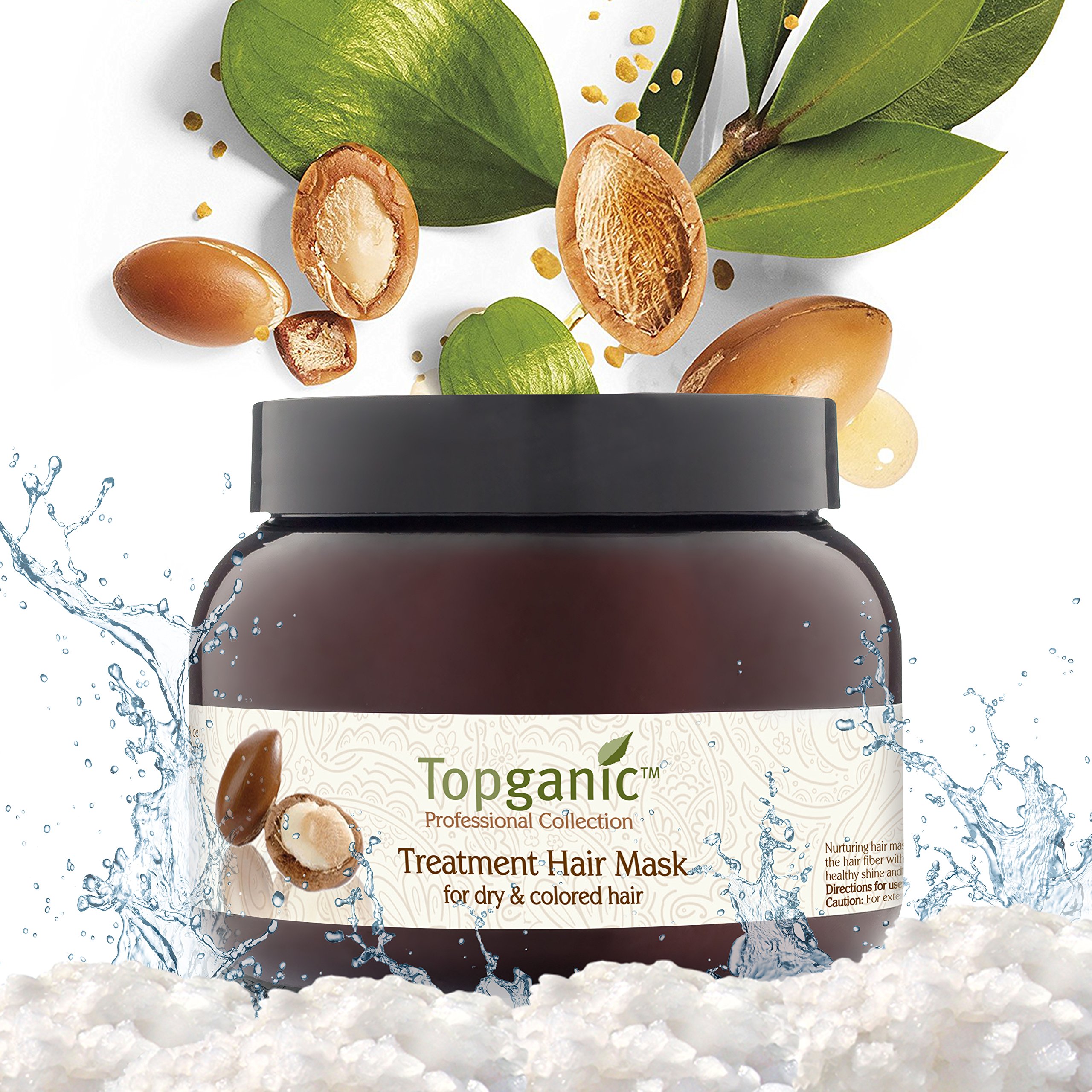 TopganicTreatment Hair Mask with Argan Oil, 16.9 Ounce