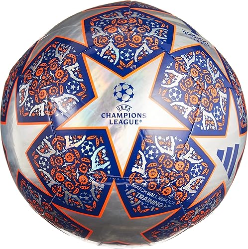 Adidas UCL Entrenamiento Holograma Lámina Bola de San Petersburgo Multicolor/Team Royal Blue/Solar Orange,Multicolor/Blanco/Cian