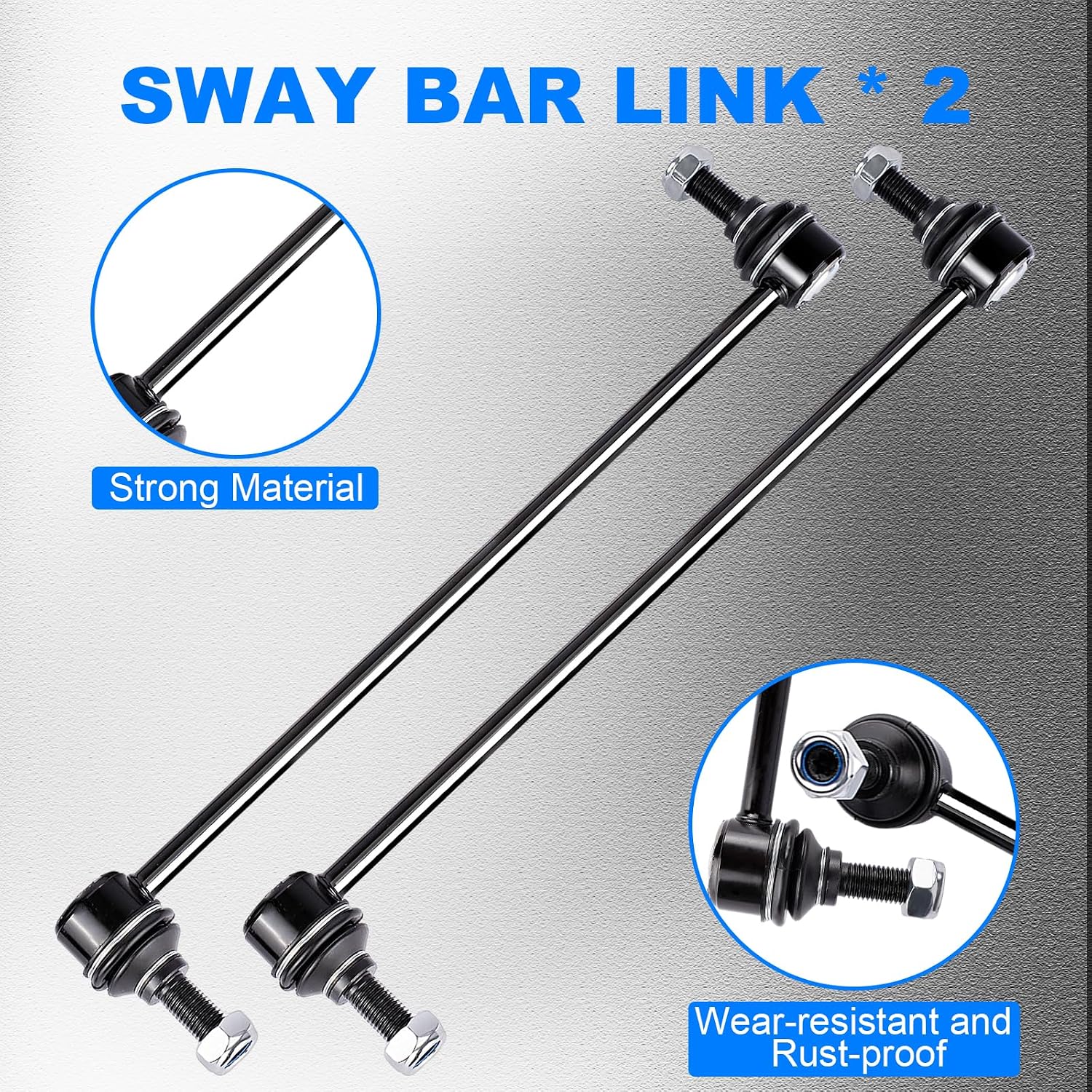K750155 Sway Bar Link Front, Stabilizer Bar Link Compatible with Buick for Enclave, for Chevy for Traverse, for GMC for Acadia Limited, for Saturn for Outlook