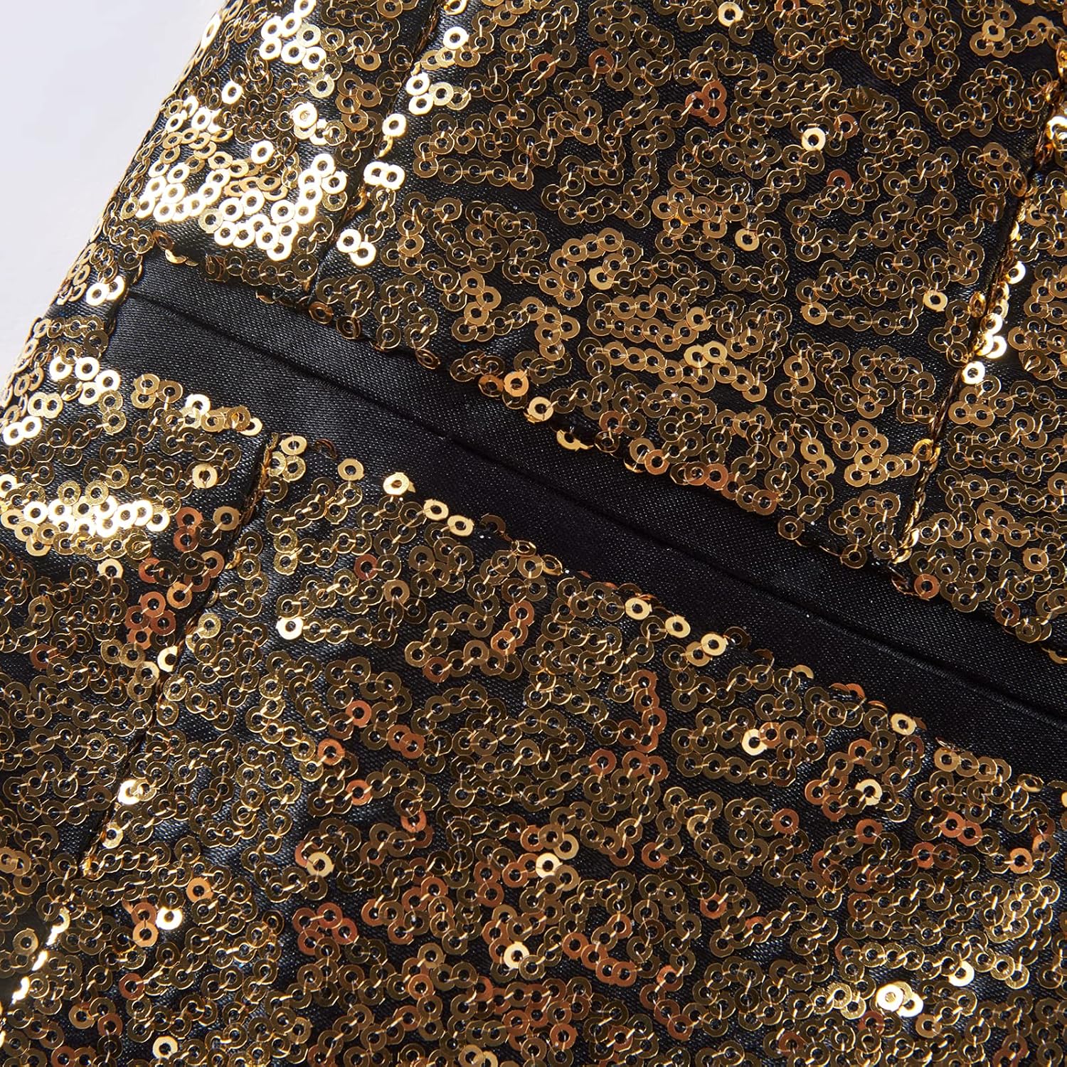 Men's Slim Fit Shiny Sequins One Button Suit Jacket Blazer Tuxedo for Dinner Prom Party Wedding - Image 5