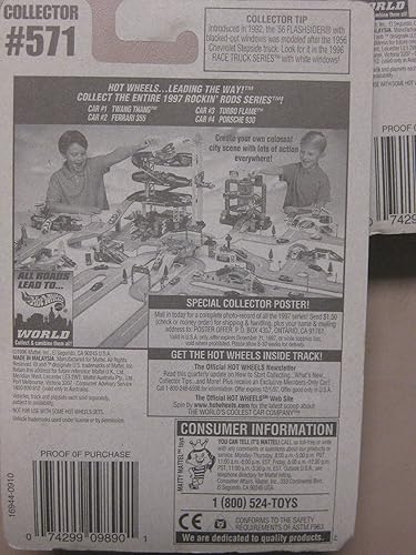 Miniatura 3 de mattel Hot Wheels Purple Turbo Flame Rockin Rod Series 3 of 4 571 1996