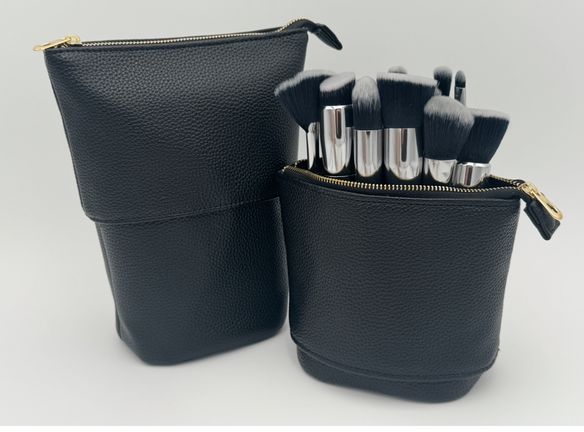Amazon.com : JAZD Convertible Travel Makeup Brush Bag, Stand-Up