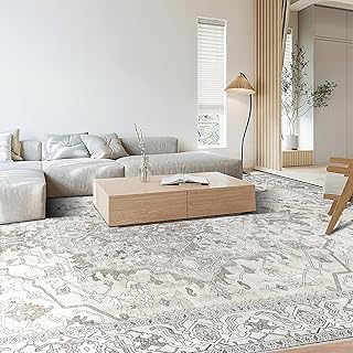 Youzi Vintage Area Rugs 200x300 for Livingroom, Machine Washable Rug with Anti-Slip Botton Shortpile Carpet Large Soft Rug...