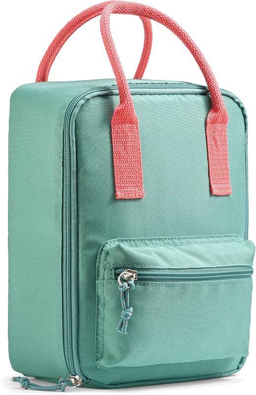 Connor Fiambrera aislante para niños para escuela y guardería | Asa de transporte fácil, bolsillo frontal con cremallera, sin BPA, fácil de limpiar: bolsa de almuerzo para niños, regreso a la escuela, preescolar, jardín de infantes