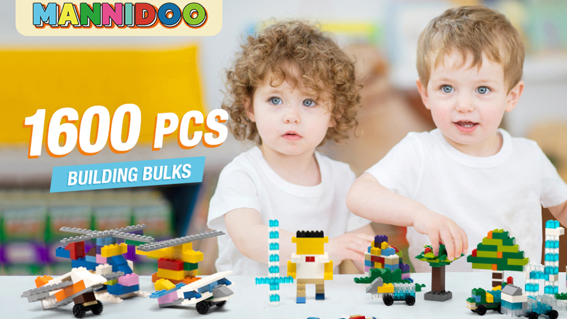 Amazon.com: MANNIDOO 1600 Pieces Building Bricks, Building Bulk