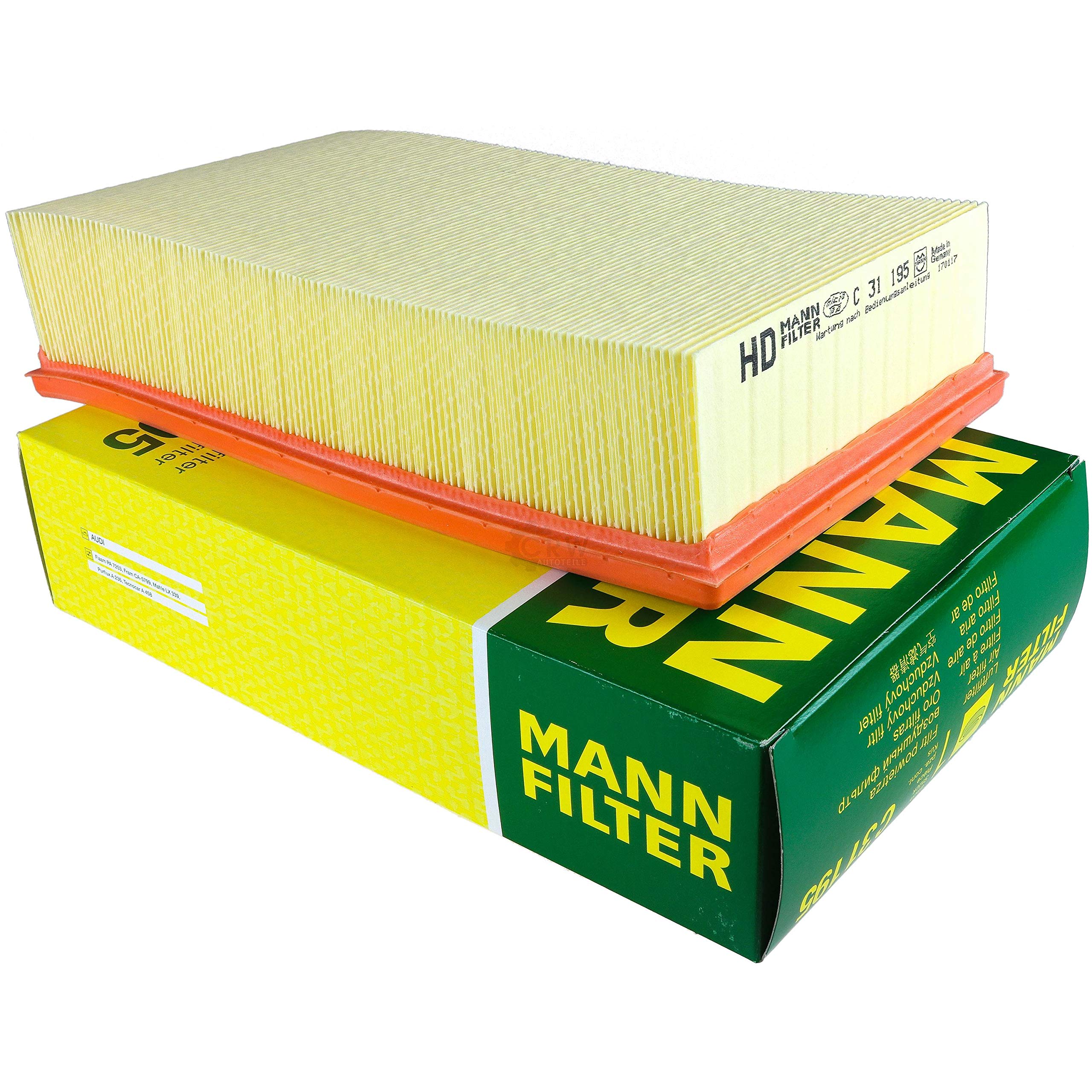 Paquete de inspección Kit de mantenimiento de filtros con filtro de aceite W 1130/1, filtro de aire C 31 195, filtro de combustible WK 845/1, filtro de habitáculo CU 3192, tornillo de cierre
