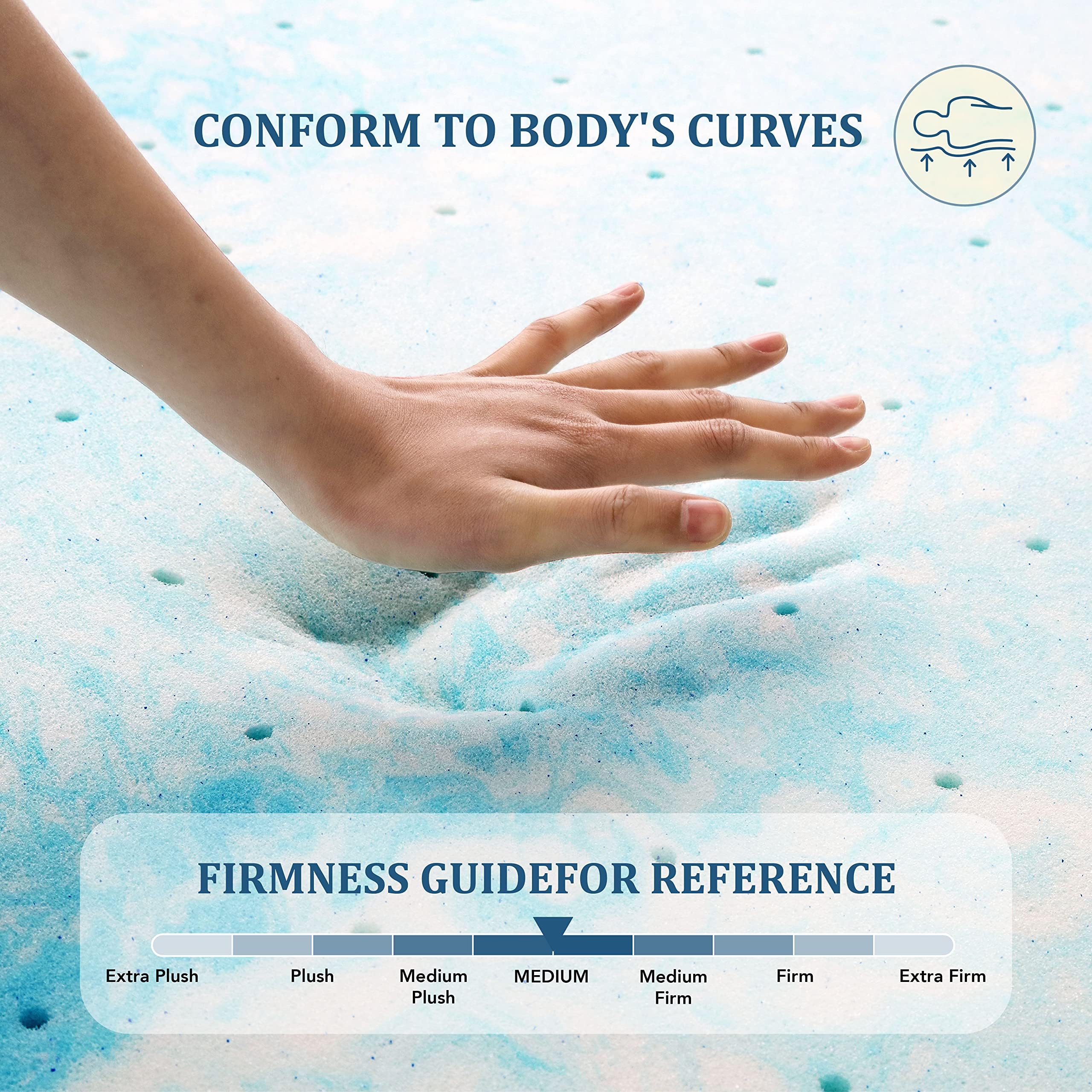 Best Gel Infused Memory Foam Toppers for 2026 1 MLILY EGO 3 Inch Full Mattress Topper Gel Memory Foam for Pressure Relief — product photo