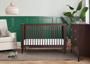 Delta Children Ollie 4-in-1 Convertible Crib - Greenguard Gold Certified, Walnut Espresso