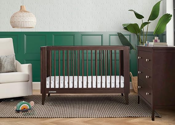 Delta Children Ollie 4-in-1 Convertible Crib - Greenguard Gold Certified, Walnut Espresso