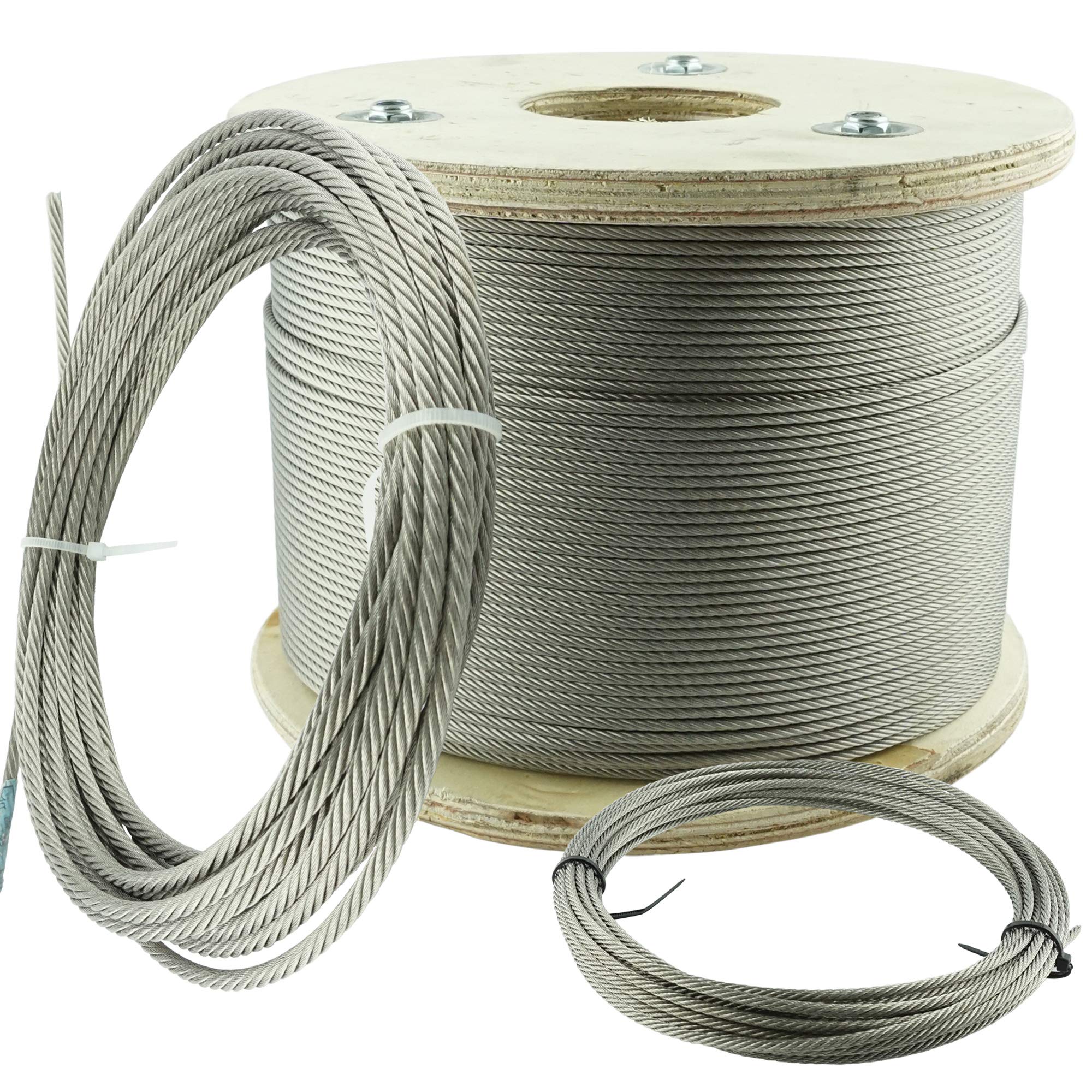 Fune metallica da 6 mm, 1 x 19, dura (10 metri) - Corda in acciaio INOX - Corda in acciaio inox A4 V4A - antiruggine