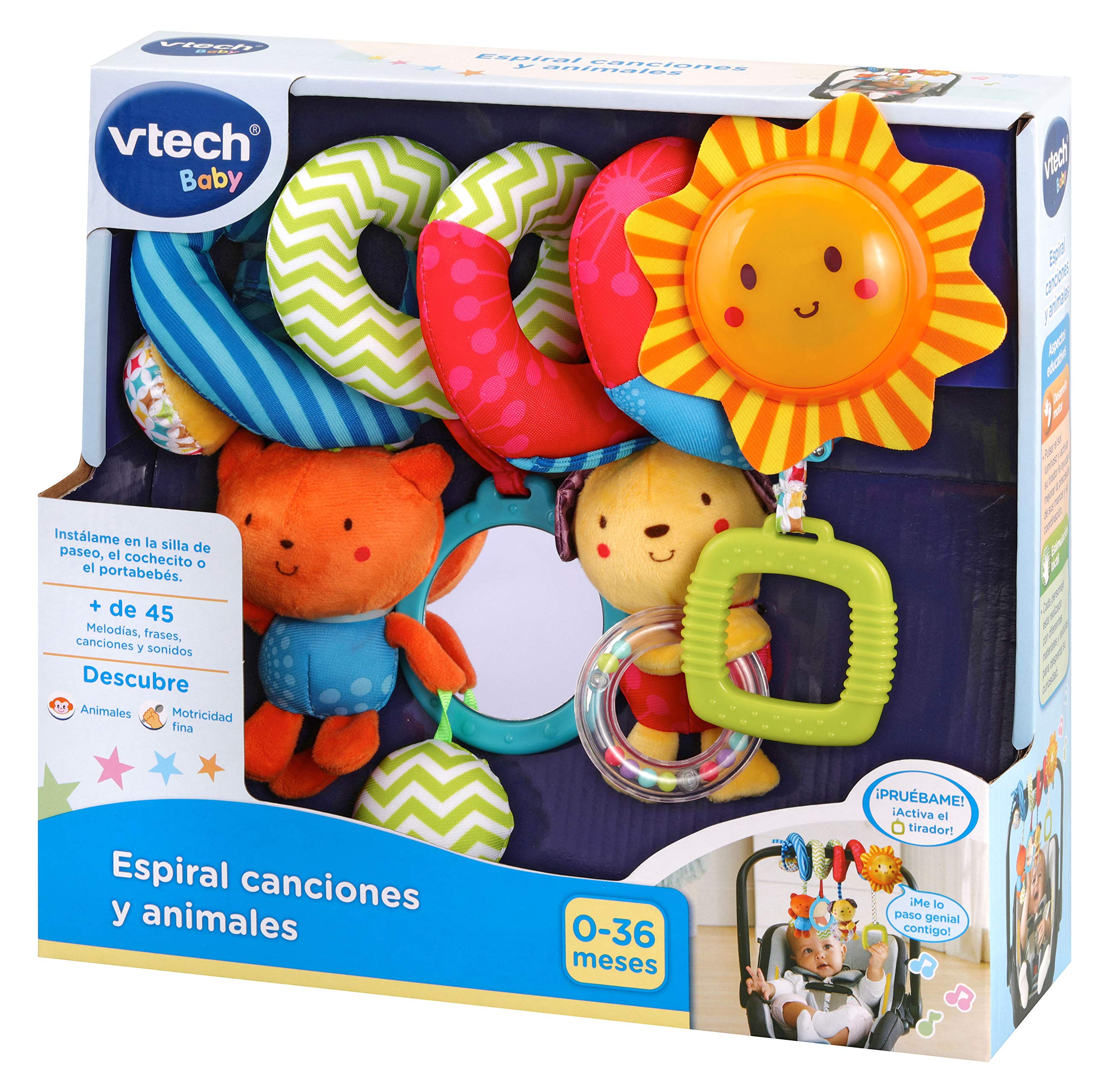VTech-Baby Espiral Canciones y Animales, Juguete para el Carrito bebés +0 Meses, versión ESP