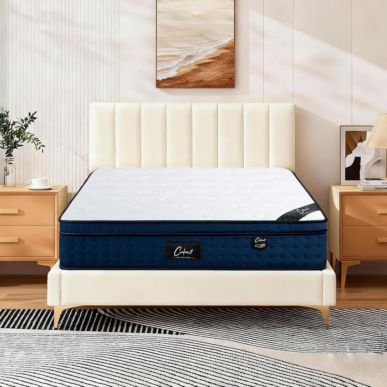 12 Inch Twin Mattress, Cooling Fabric Hybrid Mattress, Gel Memory Foam Mattress, Medium Firm, 38" W X 75" L