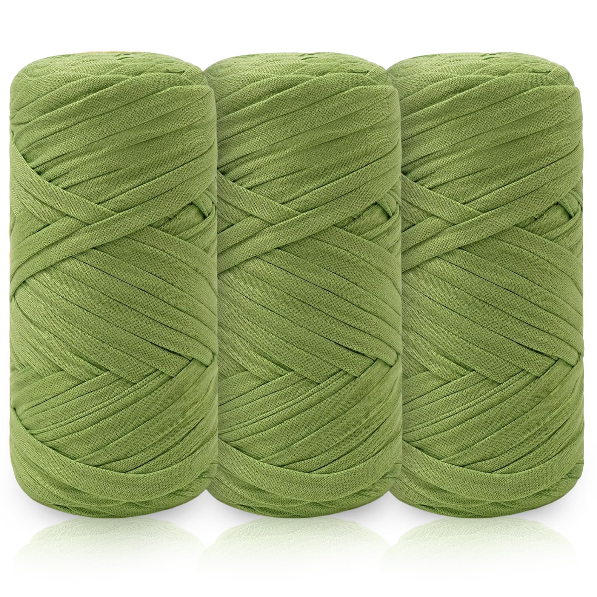 Yarnger Tshirt Yarn for Crocheting, 3x200g Chunky T Shirt Fabric Yarn