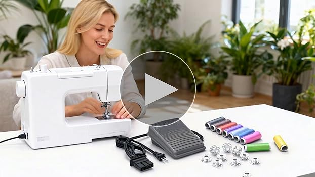 Sewing Machine Pedal and Power Cord for Brother, Compatible with