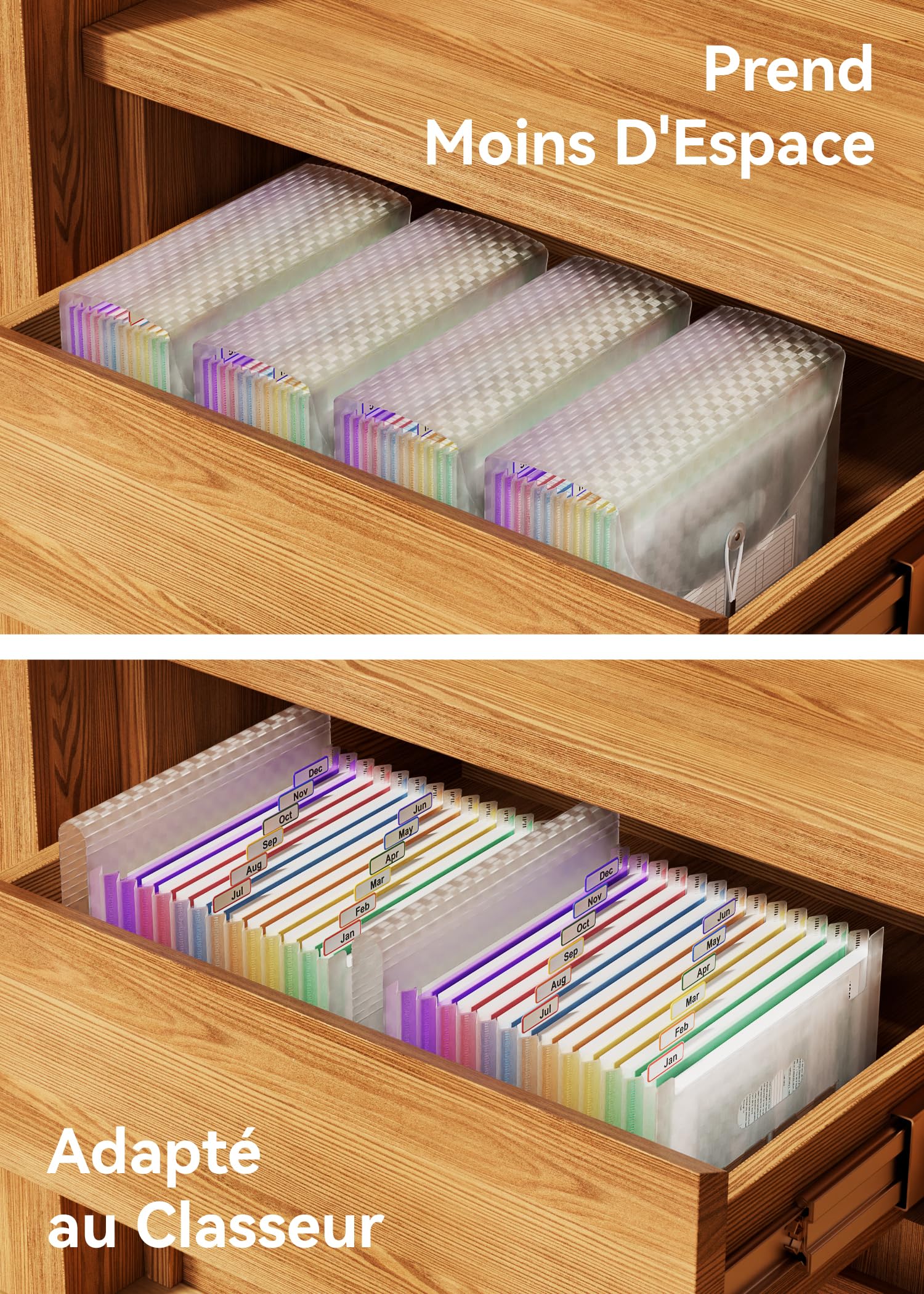 ABC life A4 Rangement Papier Administratif Trieur 12 Compartiments,A4 Trieur Document avec Motif de Grille, Portable Valisette Trieur Accordeon, Accordéon Organiseur de Dossiers de Fichiers(Vert)