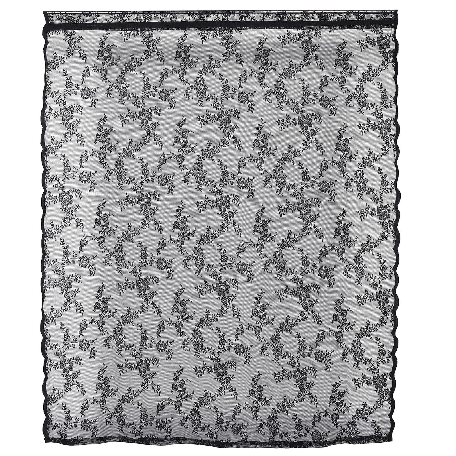 Paneles de poliéster estilo gótico con encaje negro floral vintage premium