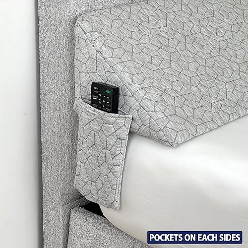 Miniatura 8 de Almohada de cuña de cama triangular XL para espacio de cabecero (0-10 pulgadas), relleno de huecos de cama tamaño King - Almohada para cabecero
