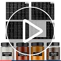 Image of 11 Strokes Pack Of 260 Pcs Printed Kitchen Stickers For Jars -Waterproof,Pre-Printed Stickers For Kitchen Containers-Labels For Kitchen Containers,260 Labels