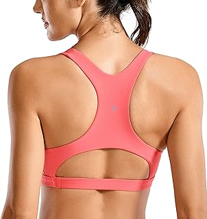 CRZ YOGA UPF 50  Padded Sports Bra for Women Swimsuits Bikini Top Racerback Bra  - Compare price