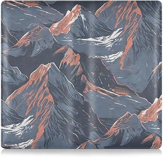 Nature Mountain Design Pu Leather Registration and Insurance Card Holder Glove Box Compartment Organizer for Essential Document, Driver License, Cards