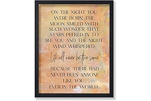 Monem Art Night Your Were Born Nursery Print, 24 Character