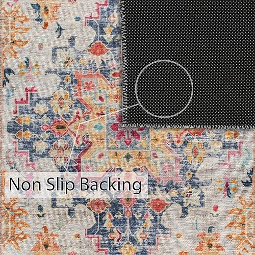 Miniatura 4 de Vernal Milagros - Alfombra antideslizante lavable a máquina, no se desprende, para sala de estar, dormitorio, comedor, pasillo, cocina, apta para