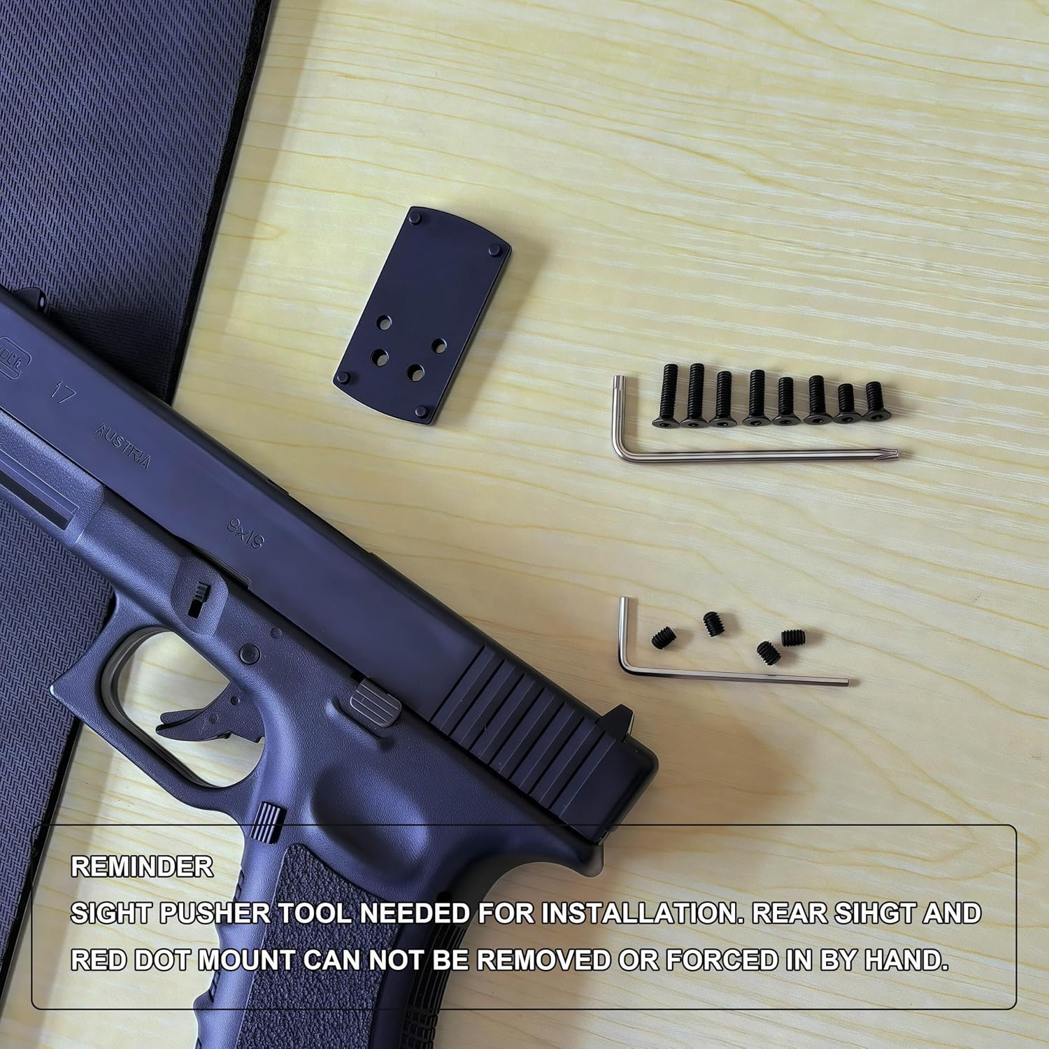 Dovetail Doctor Footprint Red Dot Mount Adapter Plate 7075 T6 Compatible with Non-MOS Glock 17 19 20 21 22 23 34 35 40 41 45 47