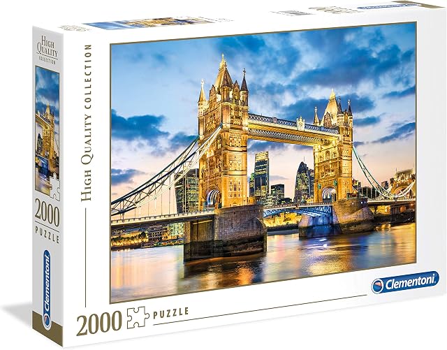 Clementoni - 32563 - Collection Puzzle - Tower Bridge at Dusk - 2000 pieces - Made in Italy - Jigsaw Puzzles for Adult