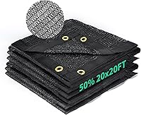 Vista 11 de Kesfitt Tela de sombra 70% para jardín, red resistente de 10 x 20 pies, lona de malla con material de polietileno de alta densidad y ojales