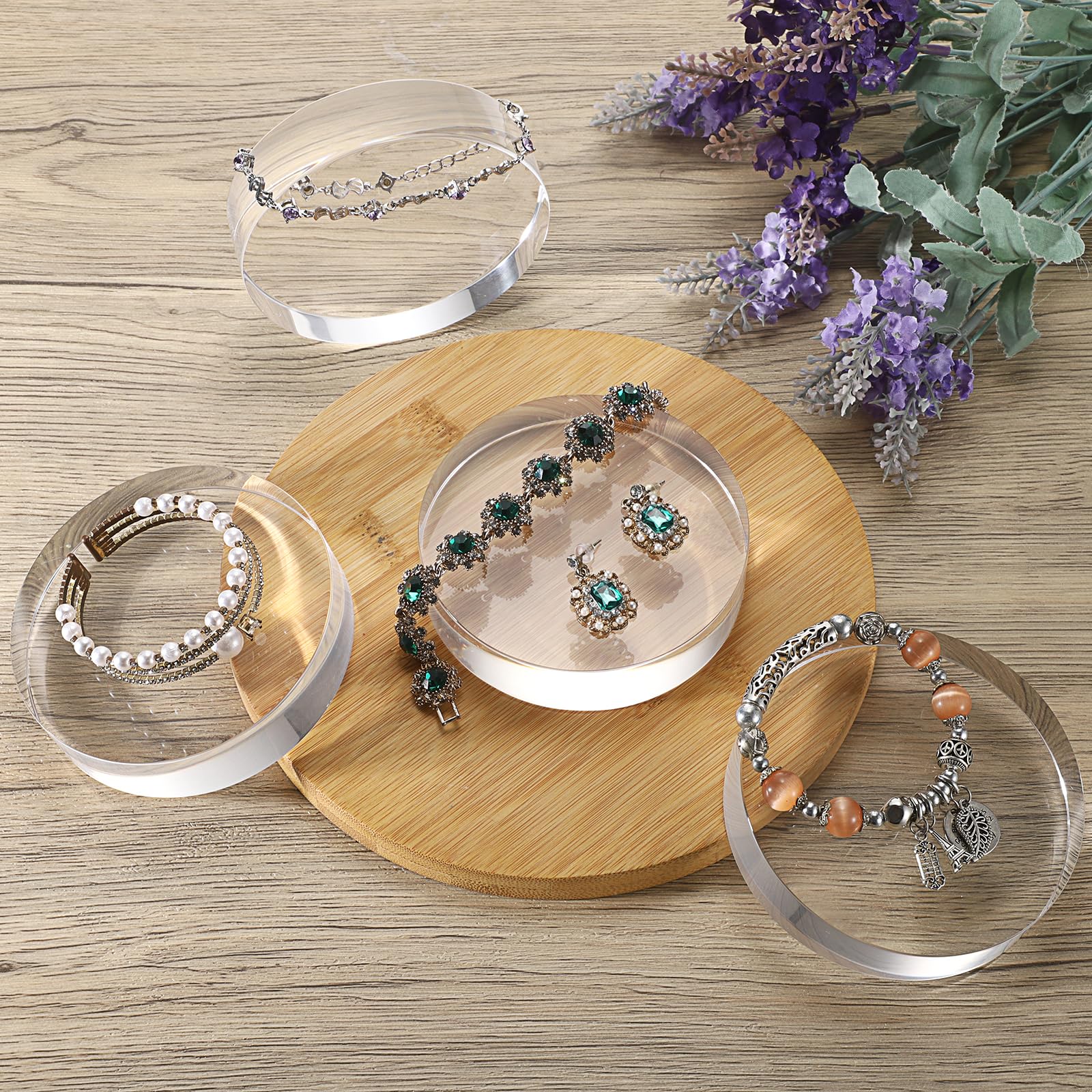 set de 4 présentoirs à bijoux, supports pour colliers