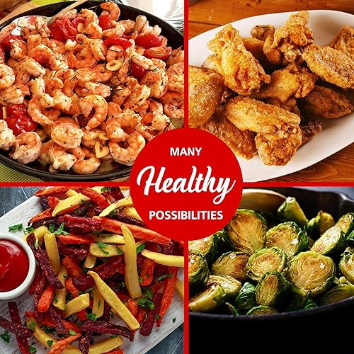 Miniatura 4 de Brentwood Freidora de aire eléctrica pequeña de 3.2 cuartos de galón, temporizador y control de temperatura (negro, cobre) (AF-300BKC)