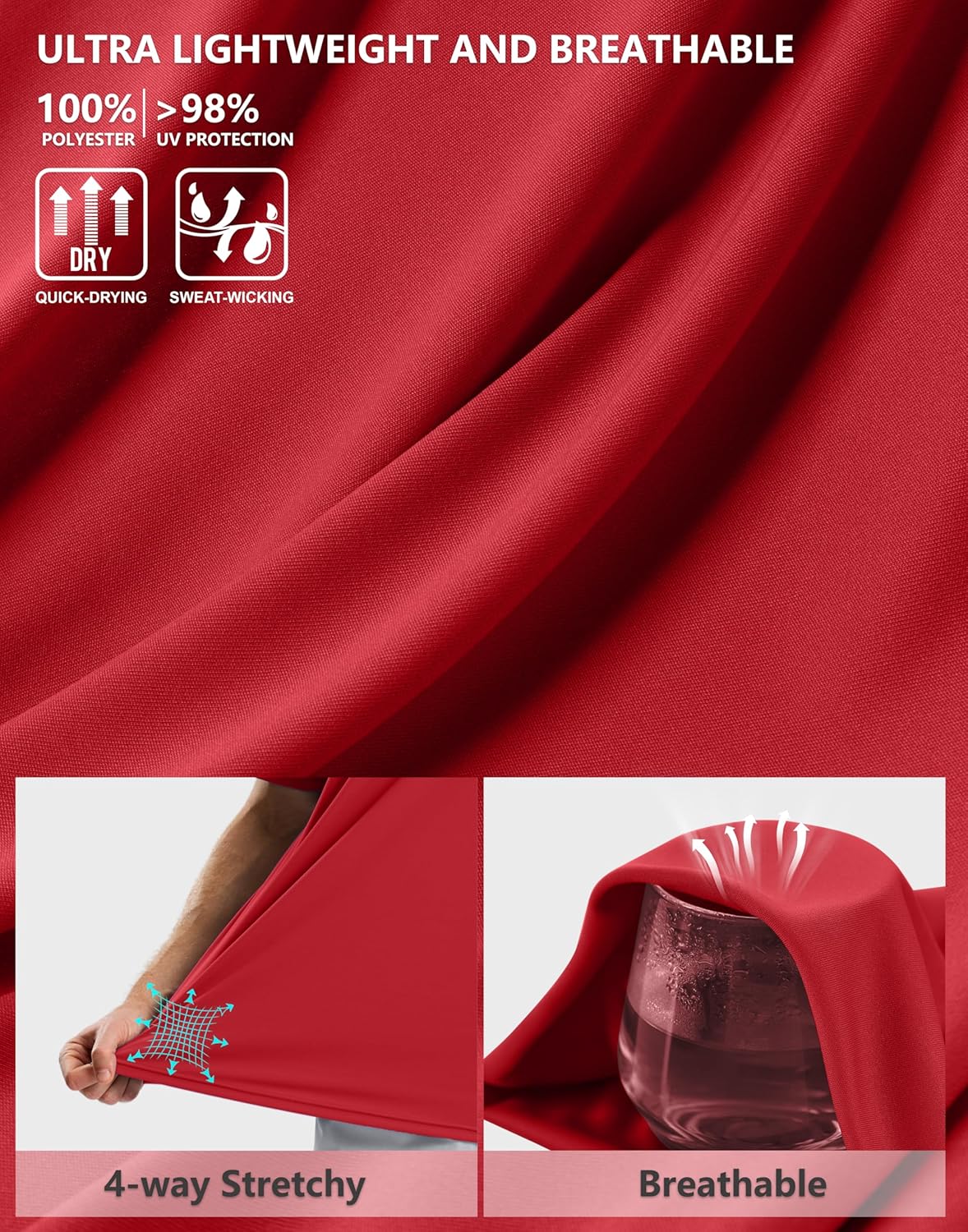 Pudolla Men's Workout Running T-Shirts Lightweight Quick Dry Athletic Gym Shirts for Men Short Sleeve Sport Tee Tops - Image 6