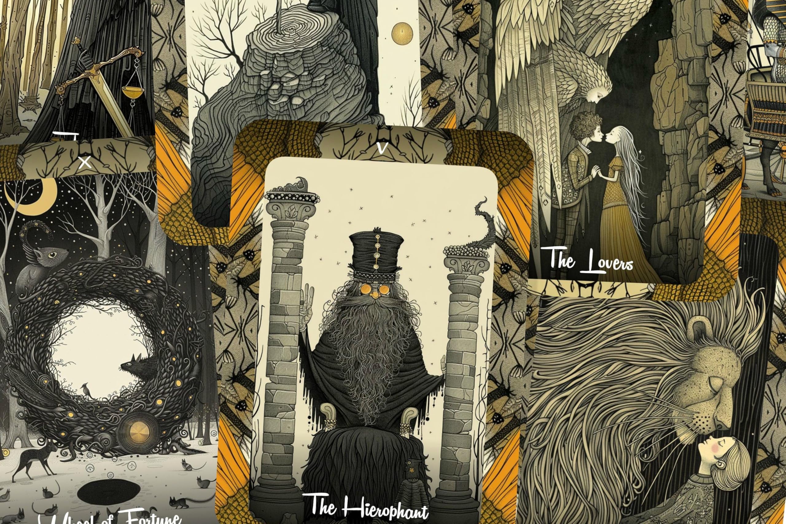 Majestic Tarot Tales - 78 Cartes de Tarot Illustrées