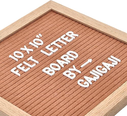 Miniatura 23 de Tablero de letras de fieltro con 294 letras, números, símbolos, tablero de mensajes intercambiable de 10 x 10 pulgadas con marco de madera para Negro