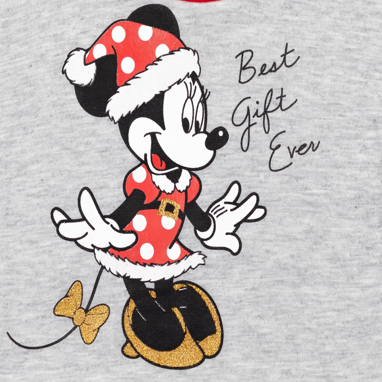 Disney Minnie Mouse zestaw bożonarodzeniowy z polaru z bluzą i legginsami, dla noworodków