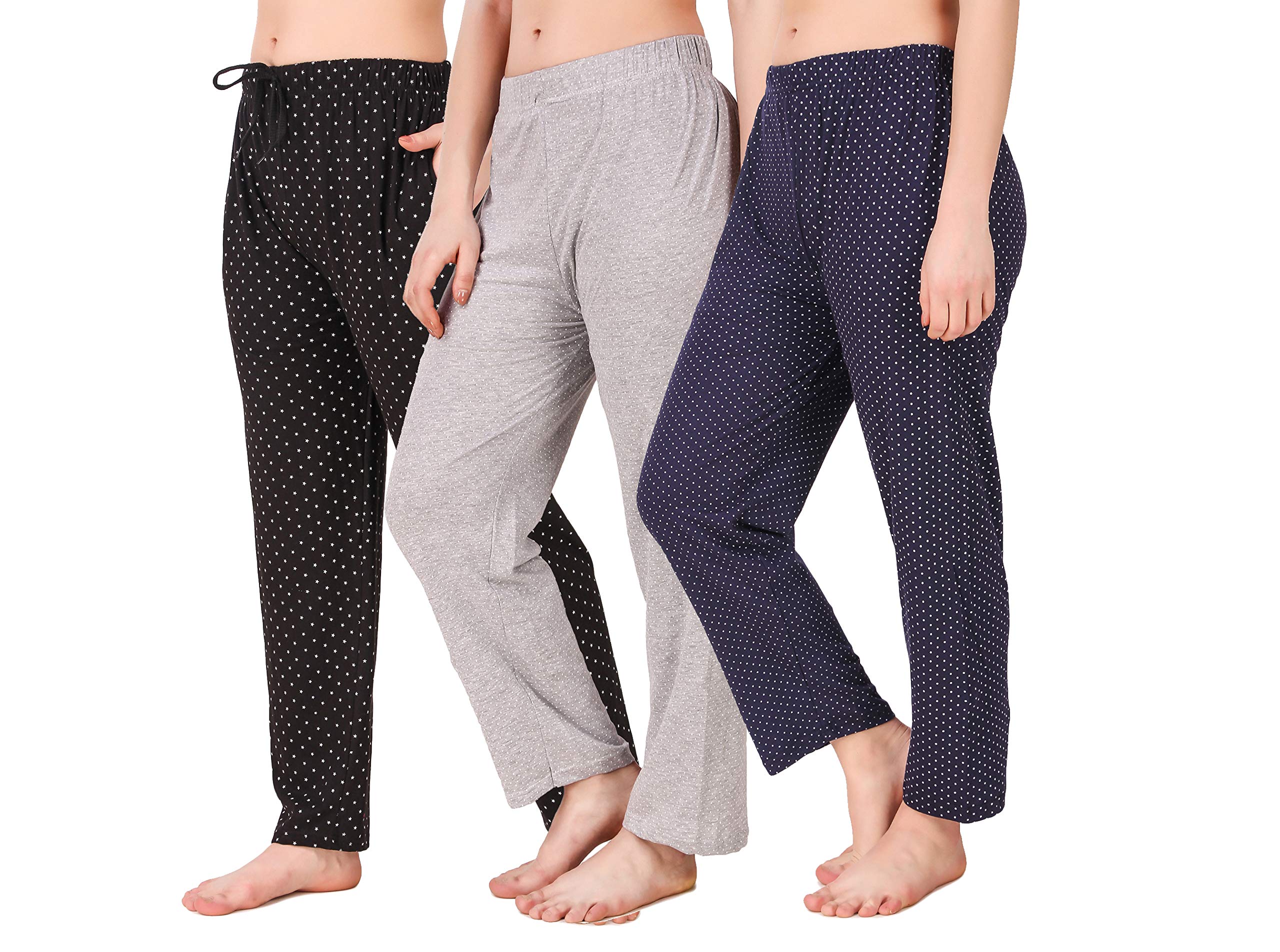 trendy house Women's Cotton Plain/Solid Pyjama Bottom Pack of 3-picture-34