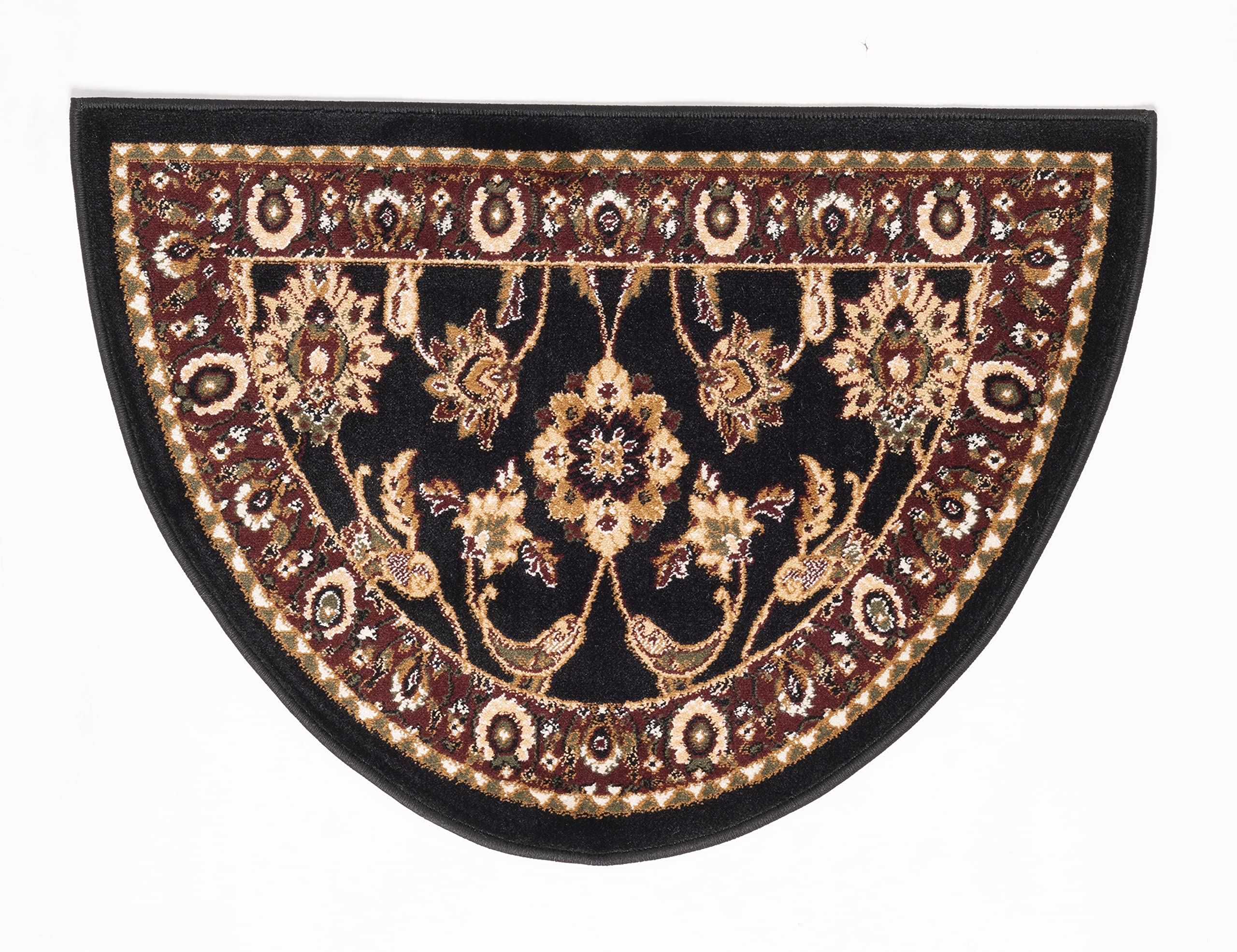 GAD Hearth Slice Fireplace Rug, Classic, Traditional, Log Cabin Decor, Accent Rug, Fire Resistant Mat, Stain Resistant, Area Rug for Bedroom, Living