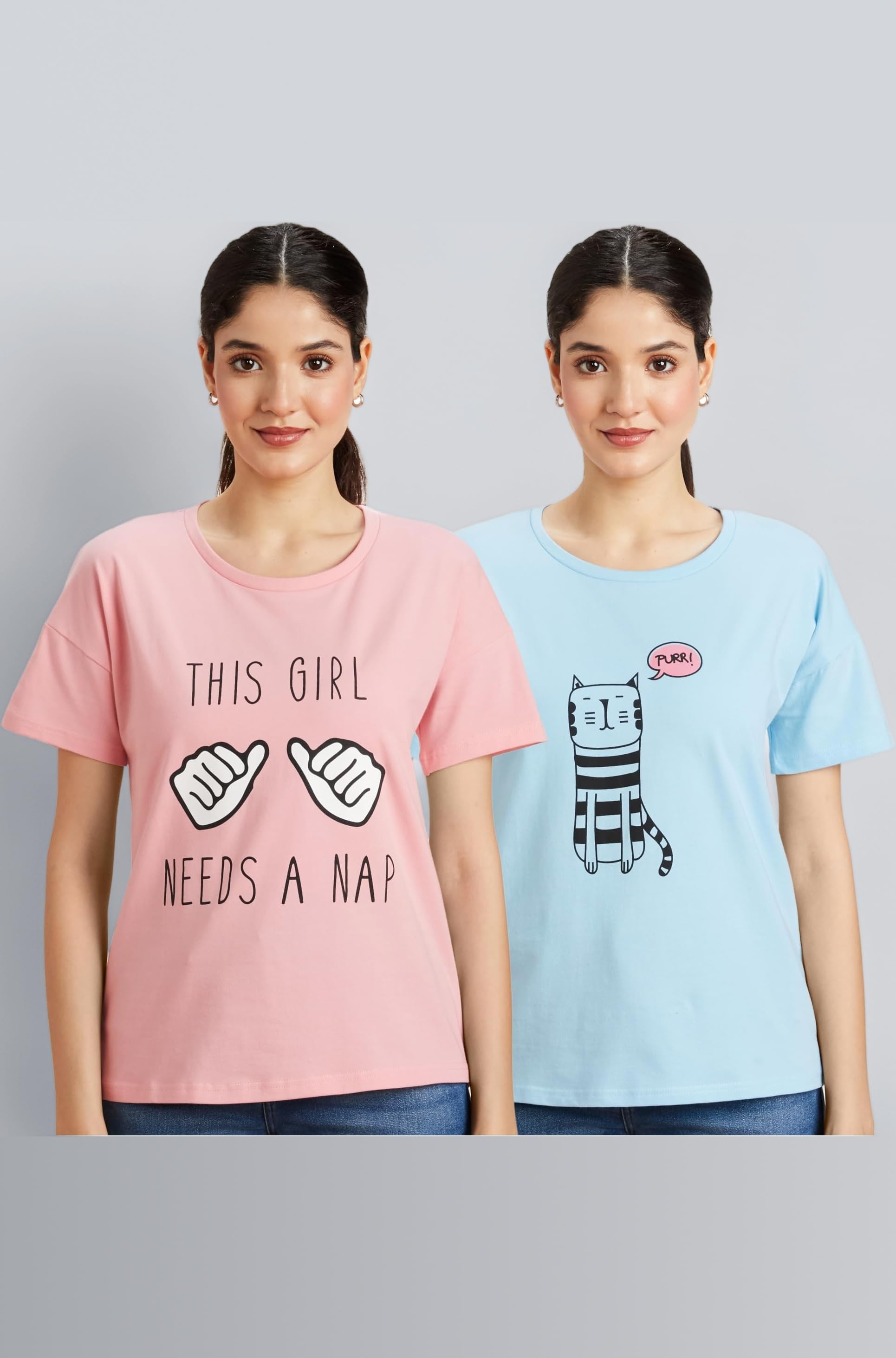 Amazon Brand - Symbol Women's Cotton Stretch Regular Fit Round Neck Half Sleeve T-Shirt (Available in Plus Sizes)