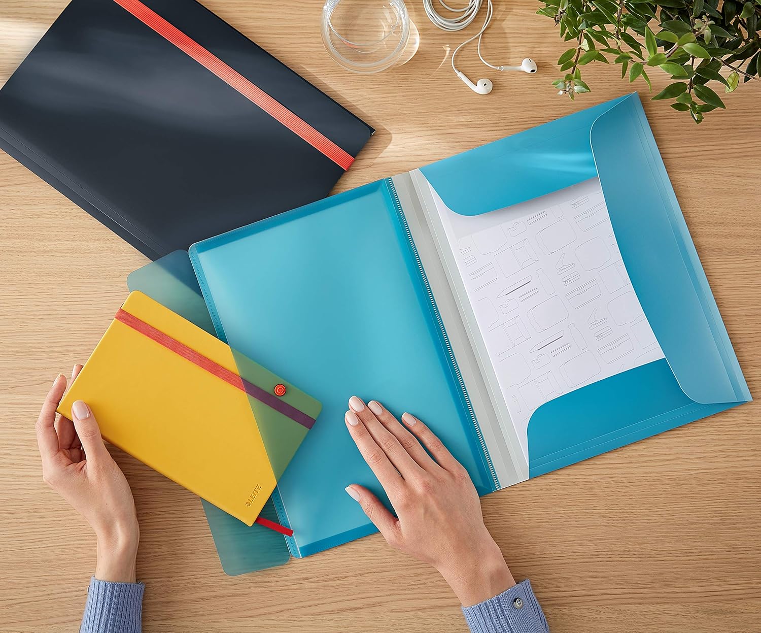 Leitz 3Flap Folder Cosy A4 PP, Calm Blue