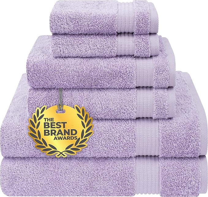 Cotton Paradise 6 Piece Towel Set, 100 Turkish Cotton Soft